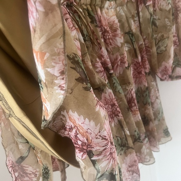 Aakaa Floral Print Women's Dress - Green and Pink - Picture 7 of 13